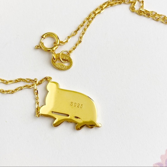 Koala Bear Charm Gold Plated S925 Silver Necklace - Picture 5 of 6